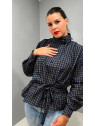 Camisa de cuadros azul vintage