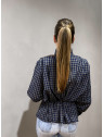 Camisa de cuadros azul vintage