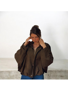 Chaqueta caqui oversize