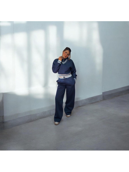 Chandal azul con cuello