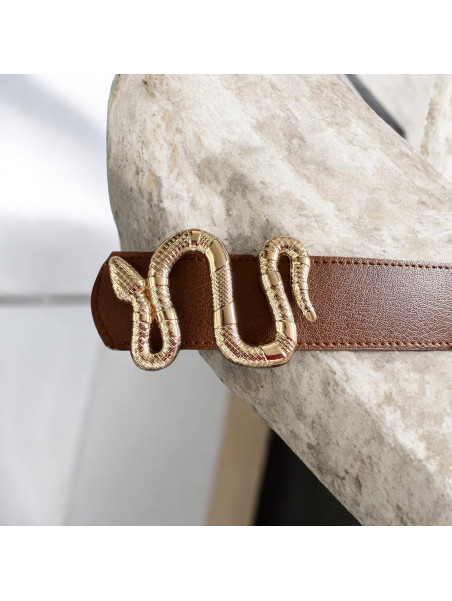 Cinturón marrón serpiente