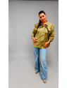 Camisa camel rayas oversize